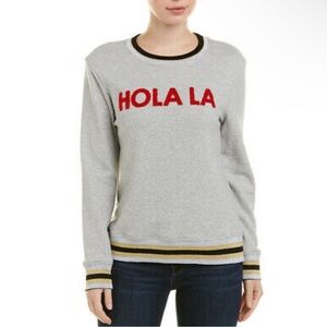 Trina Turk Hola LA Letterman Sweatshirt Sweater